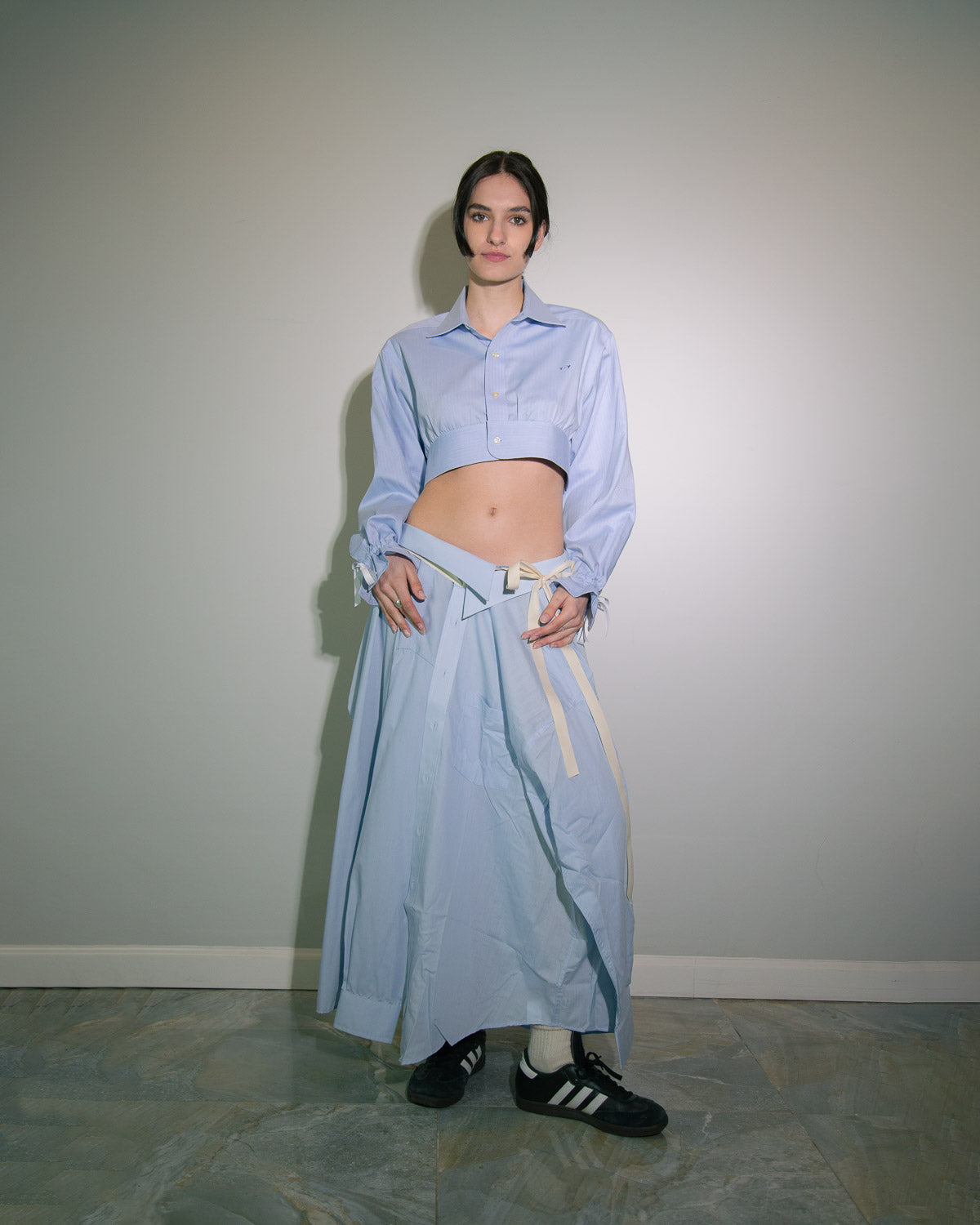 Crop Button-Up Shirt