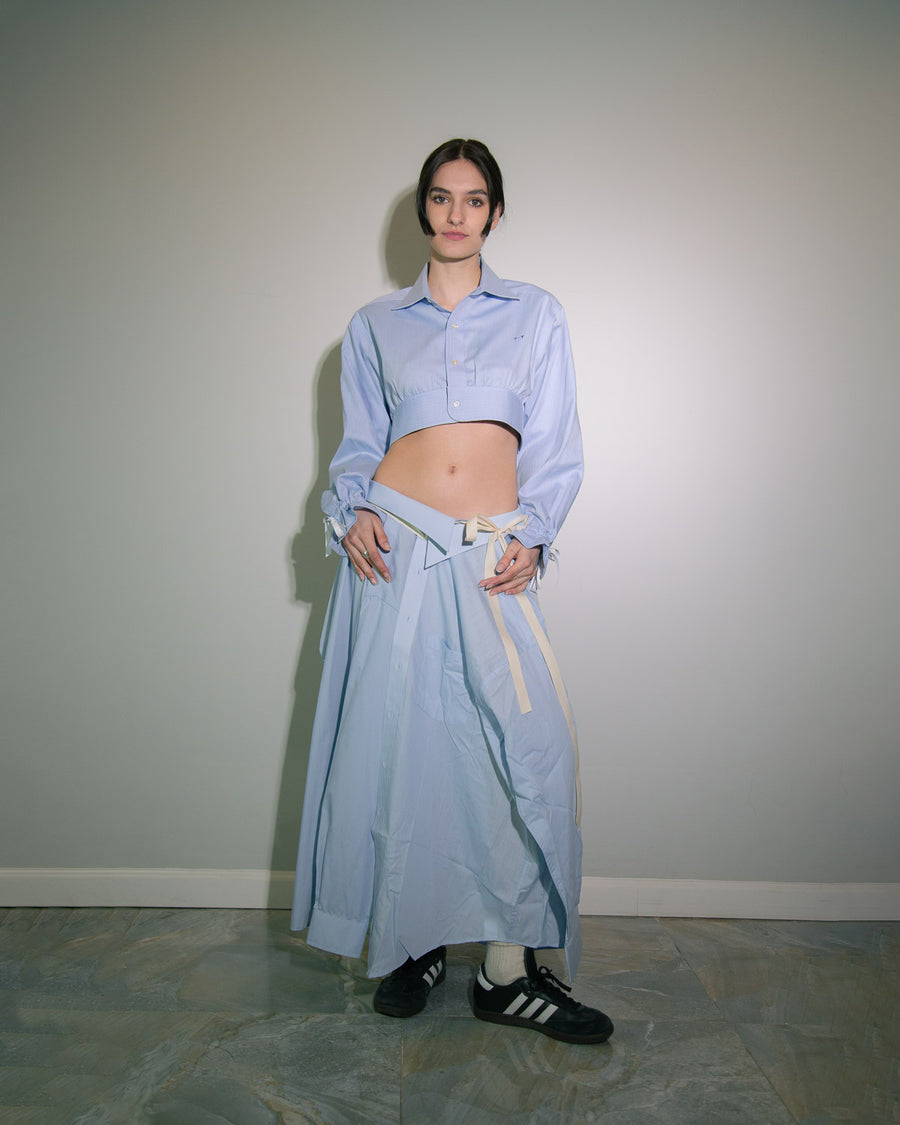 Crop Button-Up Shirt