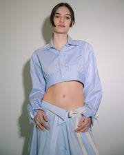 Crop Button-Up Shirt