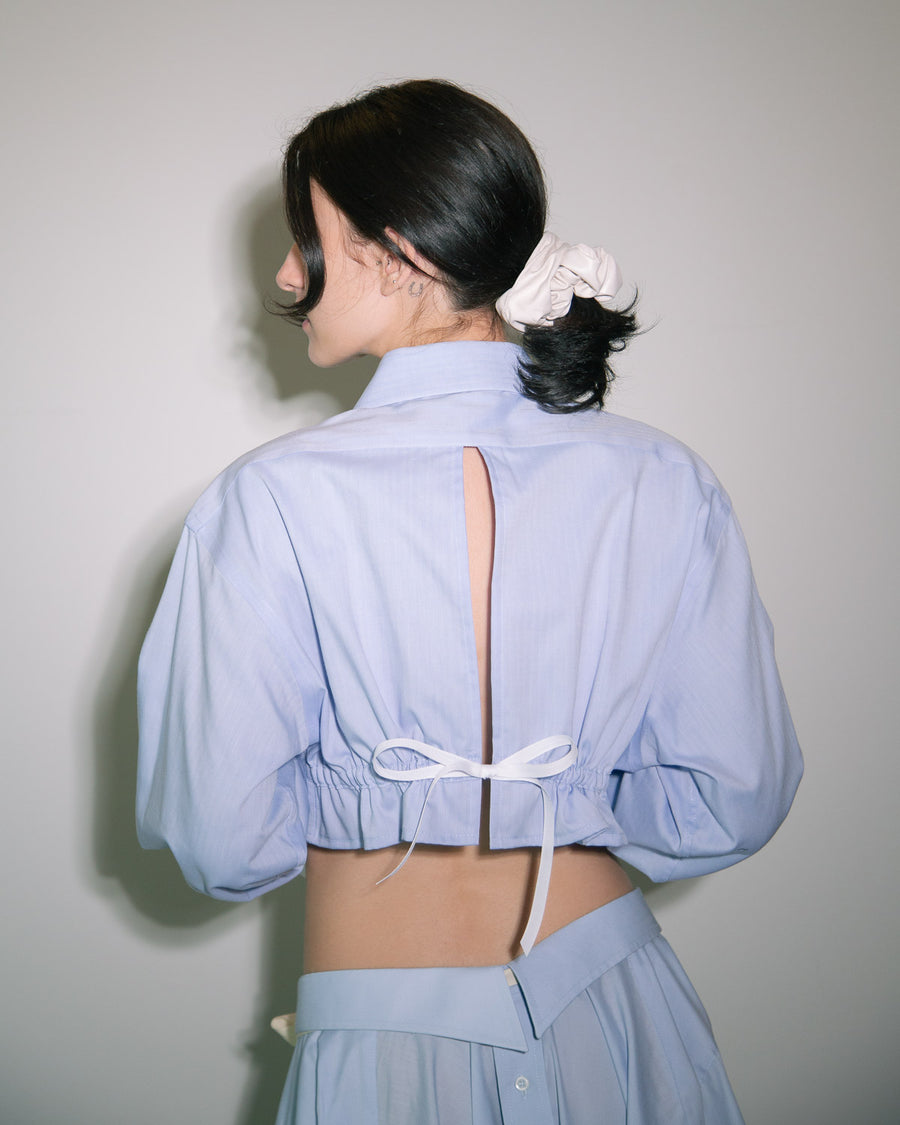 Crop Button-Up Shirt