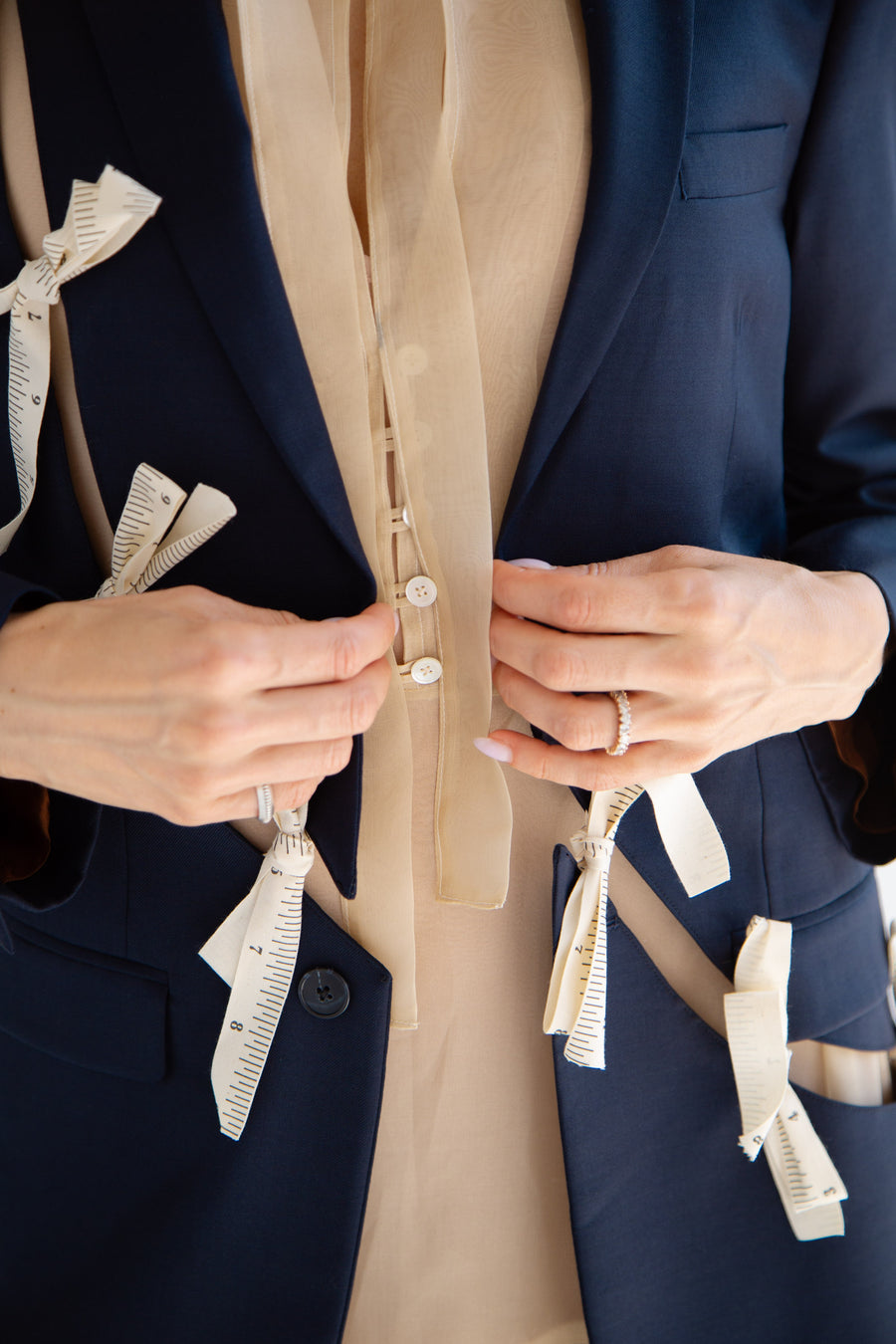Made To Order Diagonal Cut-Out Blazer