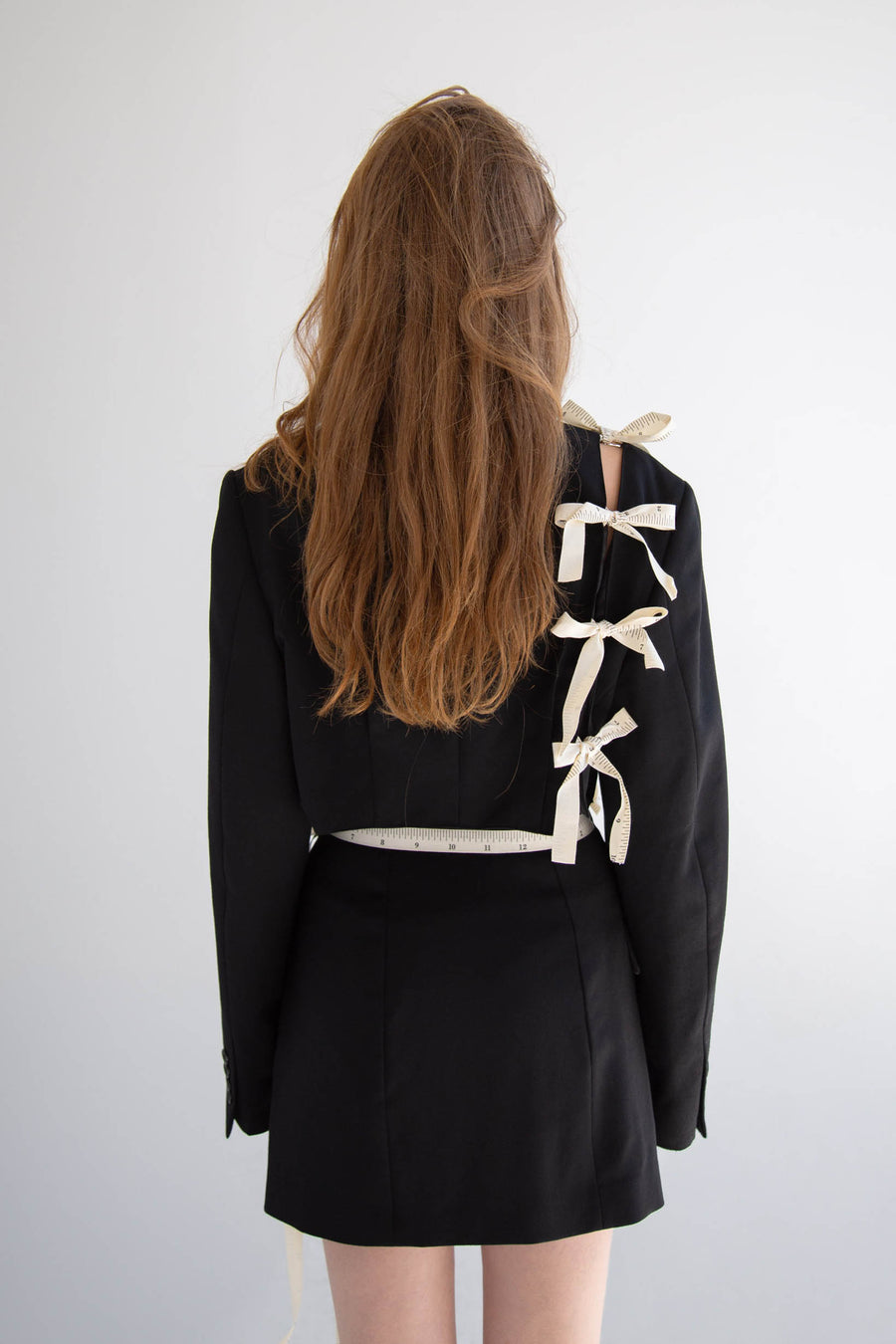 Made To Order Shoulder Cut-Out Crop Blazer Set