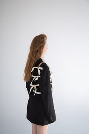 Cut-Out Blazer Skirt in Navy
