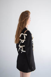 Made To Order Shoulder Cut-Out Crop Blazer Set