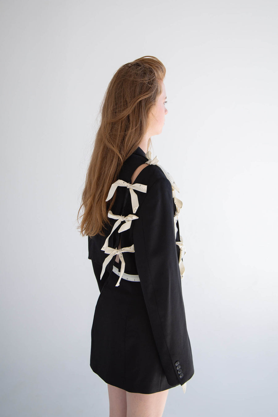 Made To Order Shoulder Cut-Out Crop Blazer Set
