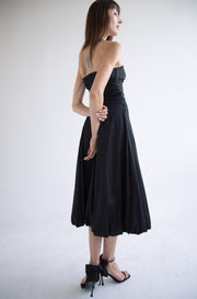 Side Button Detail Dress in Black