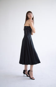 Side Button Detail Dress in Black