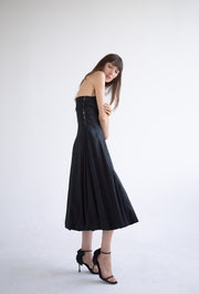 Side Button Detail Dress in Black