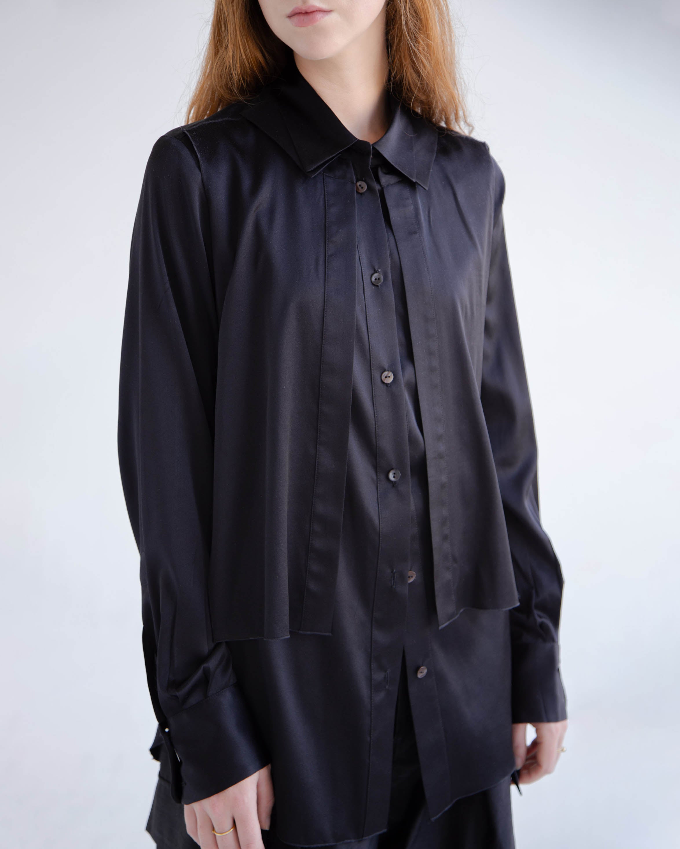 Layered Shirt in Black