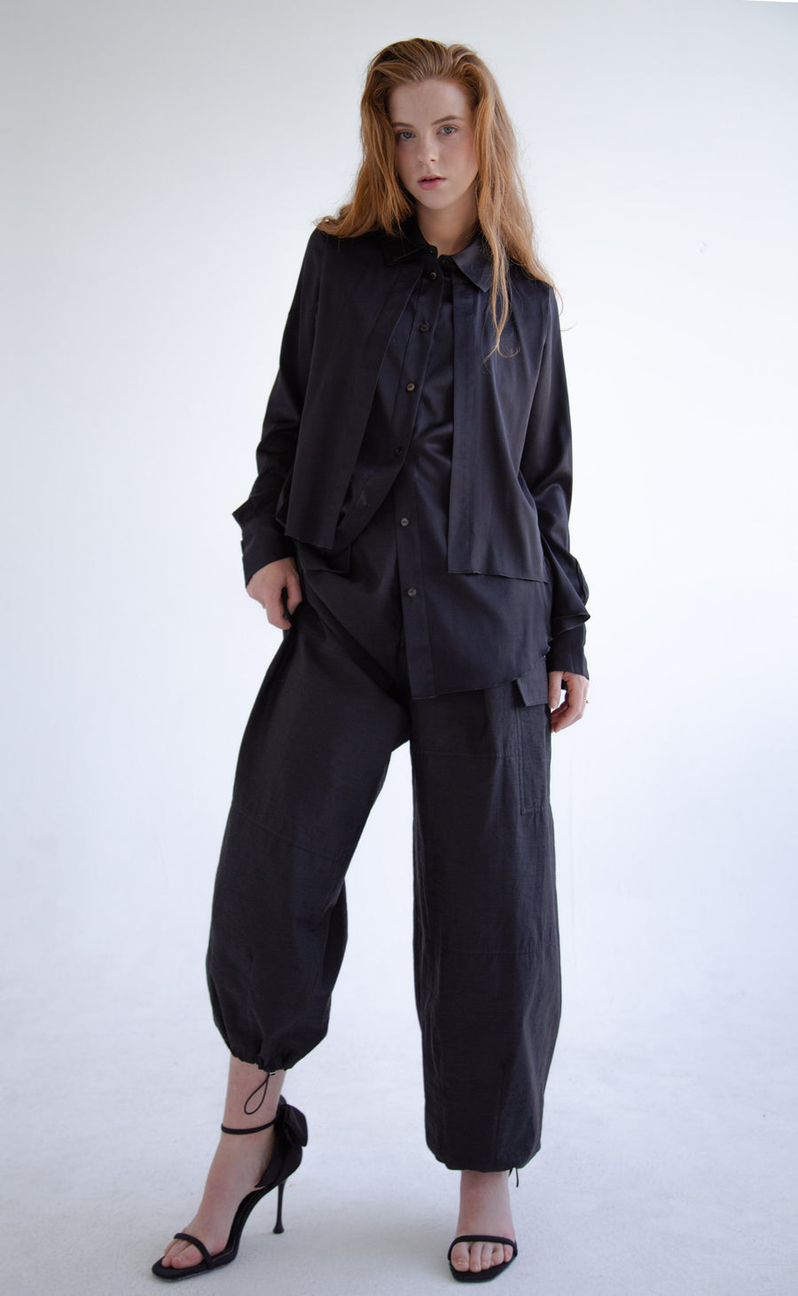 Layered Shirt in Black
