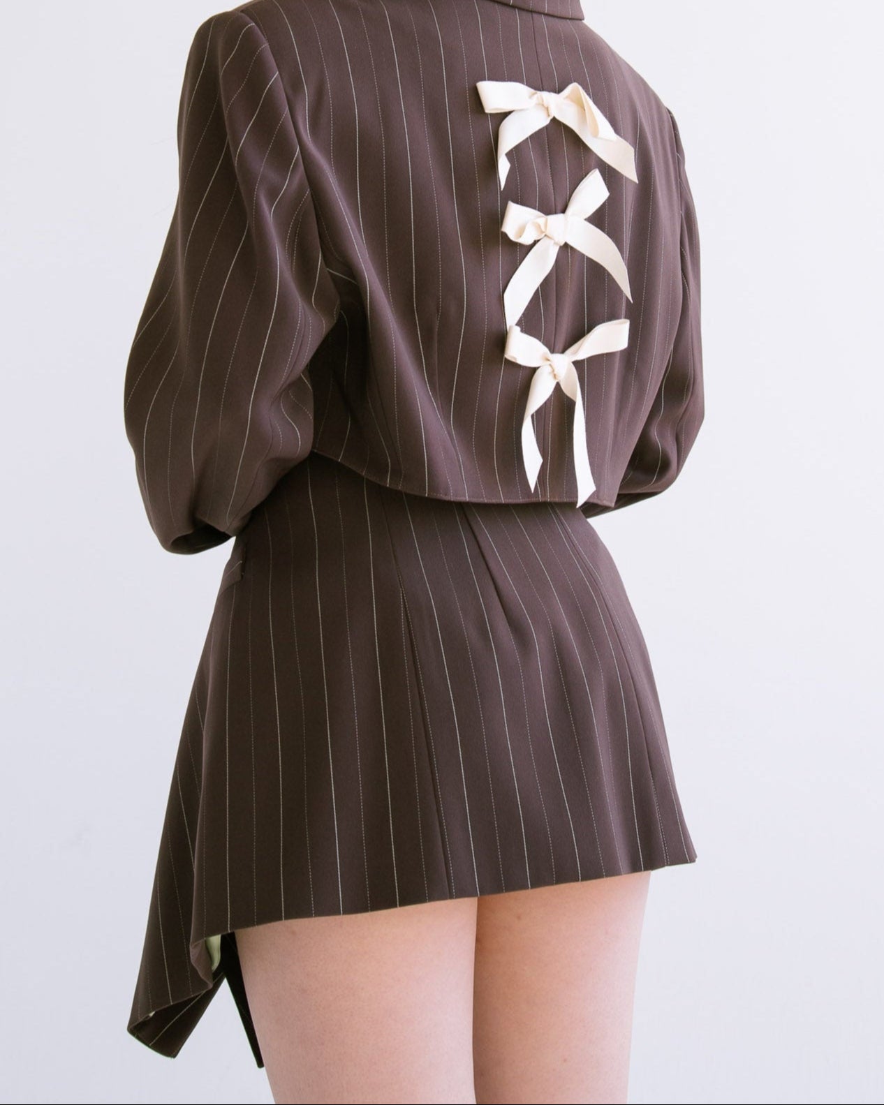 Blazer Mini Skirt in Brown