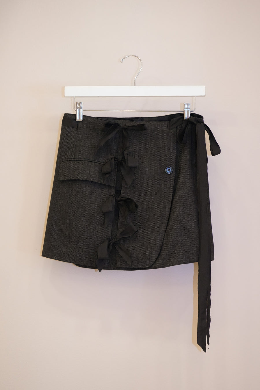 Shoulder Cut-Out Crop Blazer Set Black