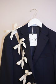 Diagonal Cut-Out Blazer Navy