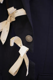 Diagonal Cut-Out Blazer Navy