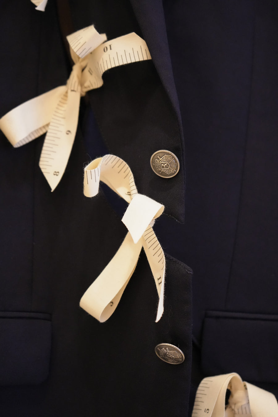 Diagonal Cut-Out Blazer Navy
