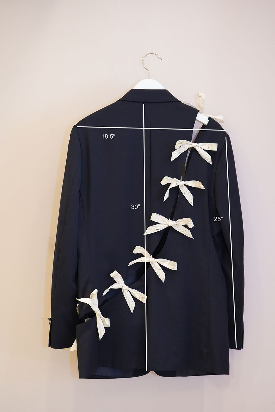 Diagonal Cut-Out Blazer Navy