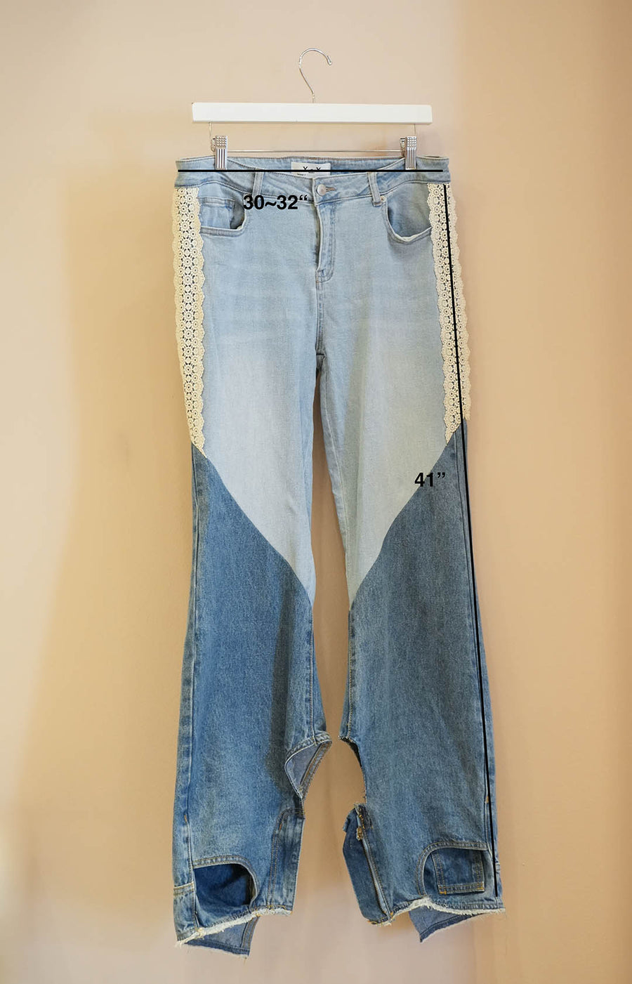 Upside Down Jean Light Wash