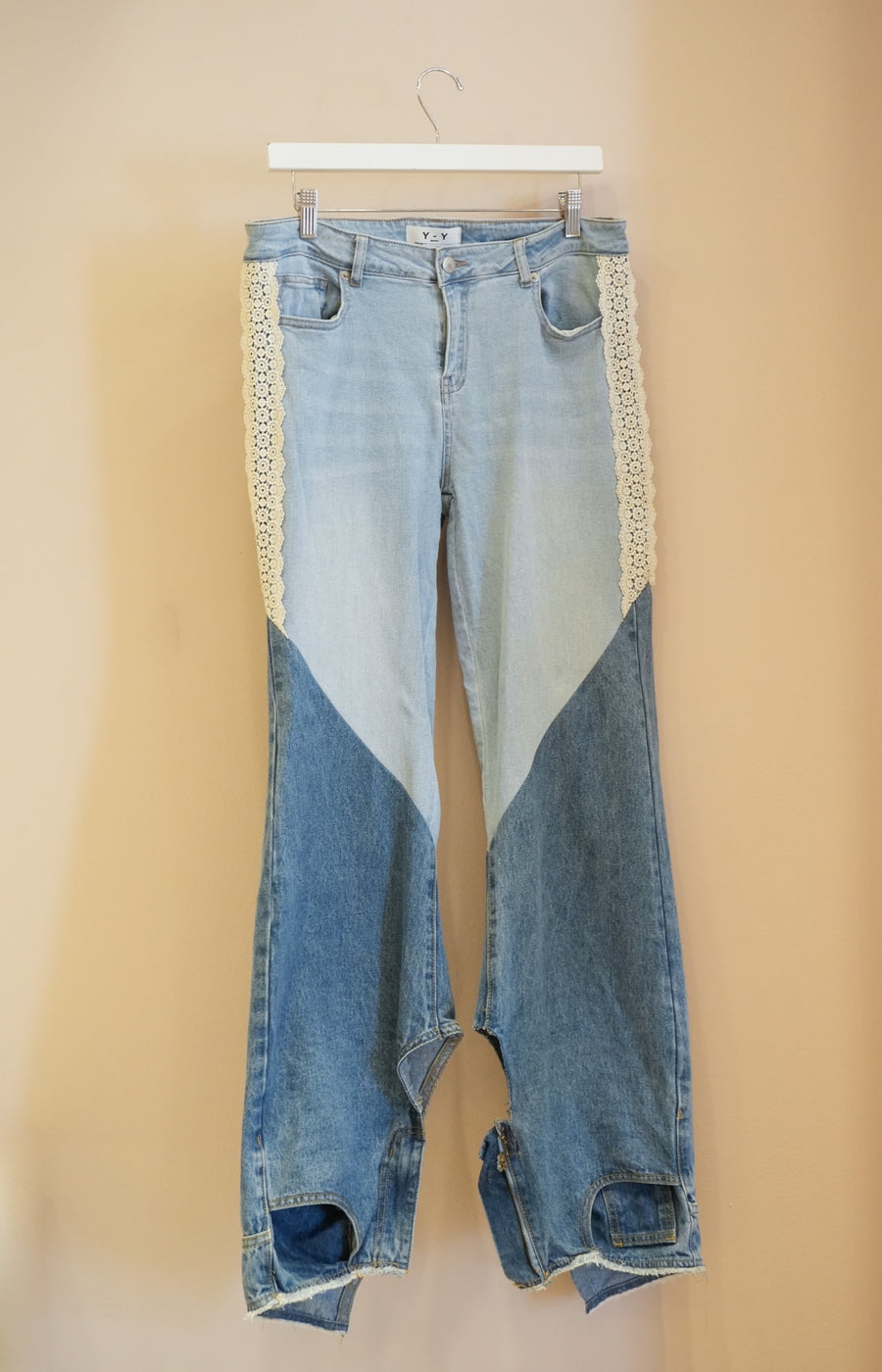 Upside Down Jean Light Wash