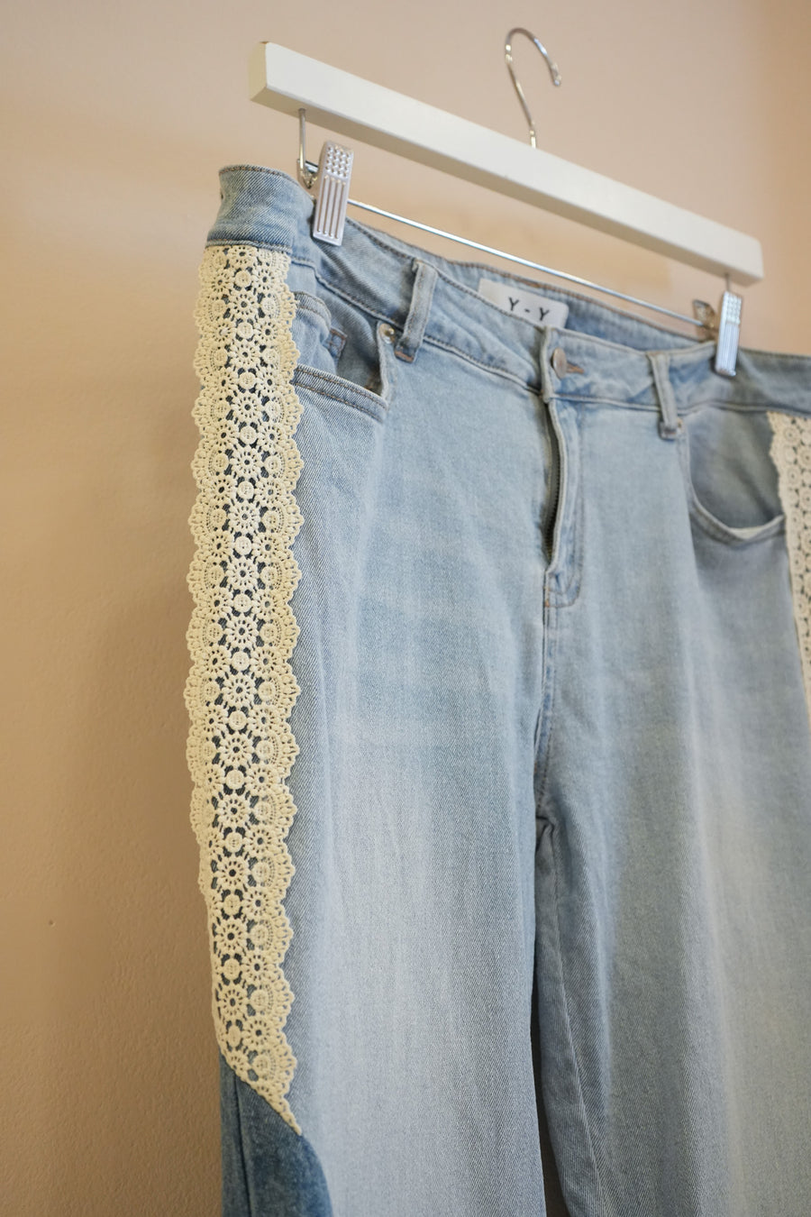 Upside Down Jean Light Wash