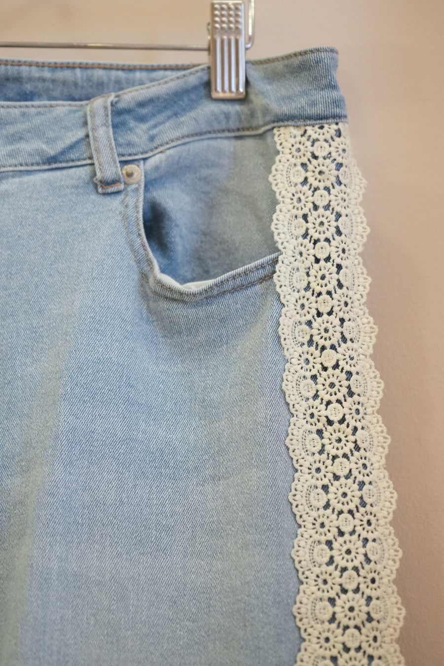 Upside Down Jean Light Wash