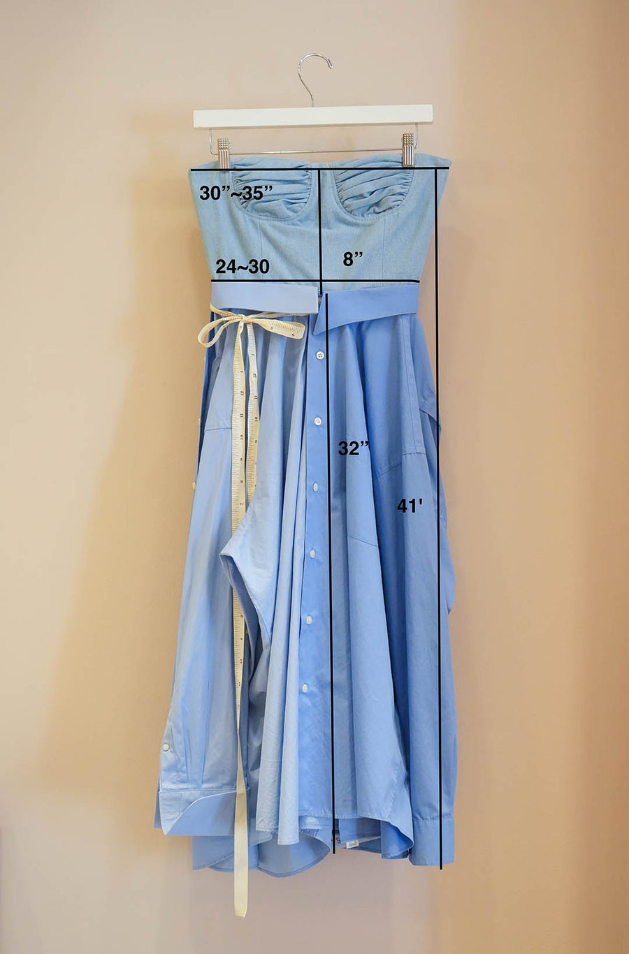 Corset Shirt Dress Denim