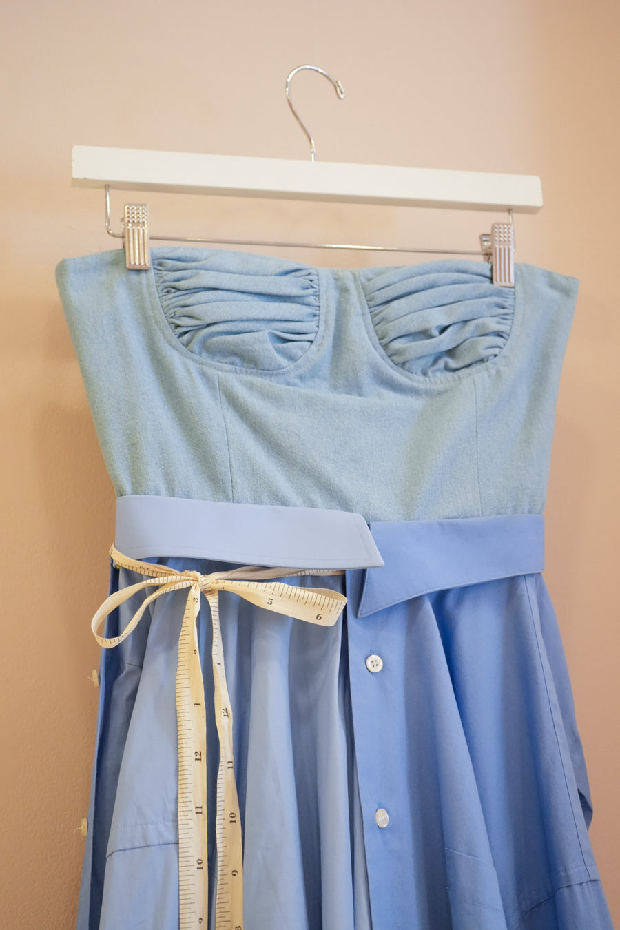 Corset Shirt Dress Denim