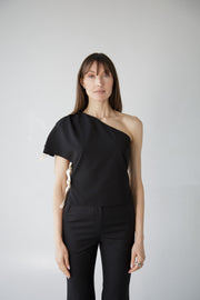 One-Shoulder Top in Black