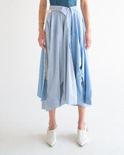 Wrap Shirt Skirt in Blue