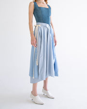 Wrap Shirt Skirt in Blue