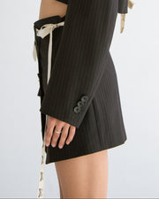 Cut-Out Blazer Skirt in Black