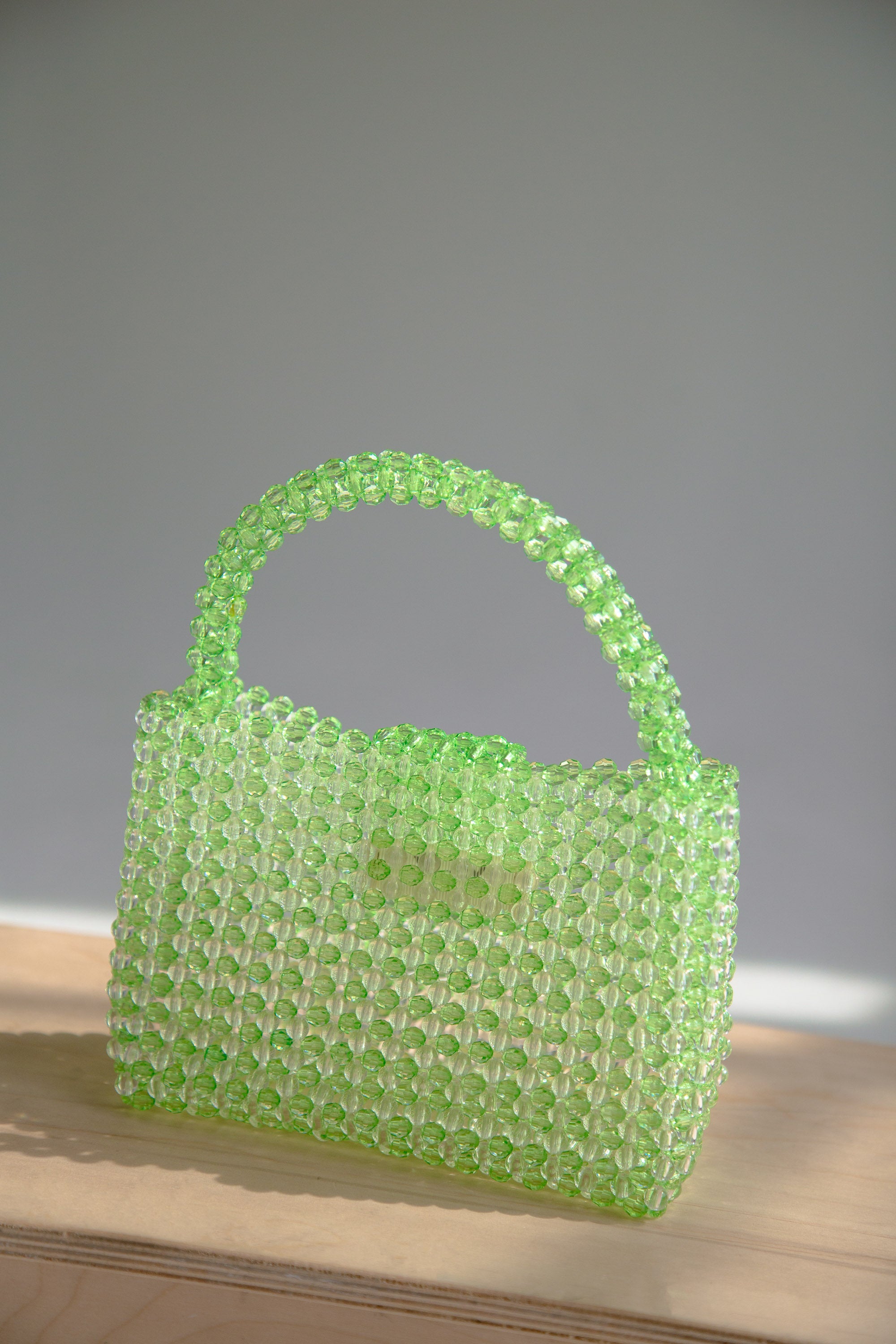 Beaded Buckle Bag in Green