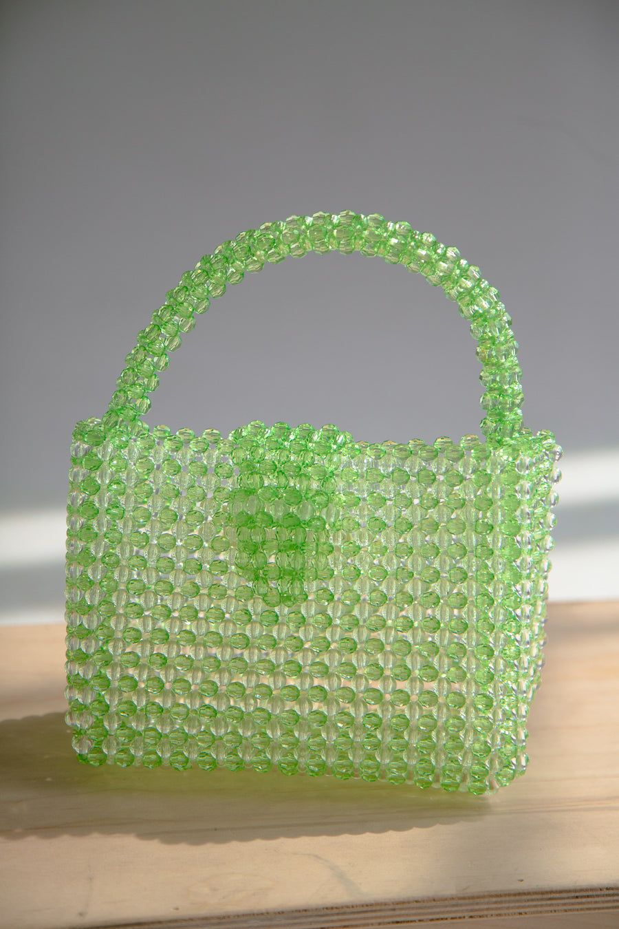 Beaded Buckle Bag in Green