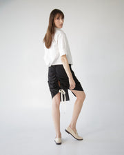 Gathered Pencil Skirt