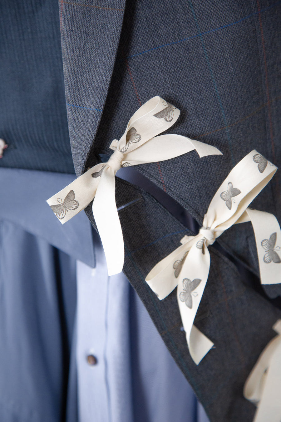 Diagonal Cut-Out Blazer Gray