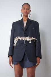 Middle Cut-Out Blazer in Black