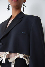 Middle Cut-Out Blazer in Black