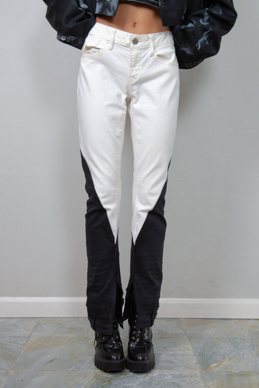 Upside Down Jean in Black & White