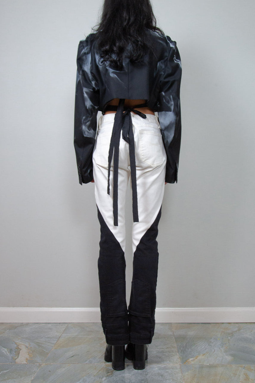 Upside Down Jean in Black & White