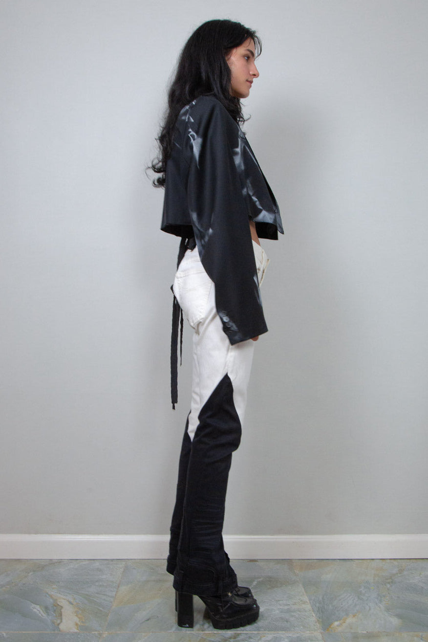 Upside Down Jean in Black & White