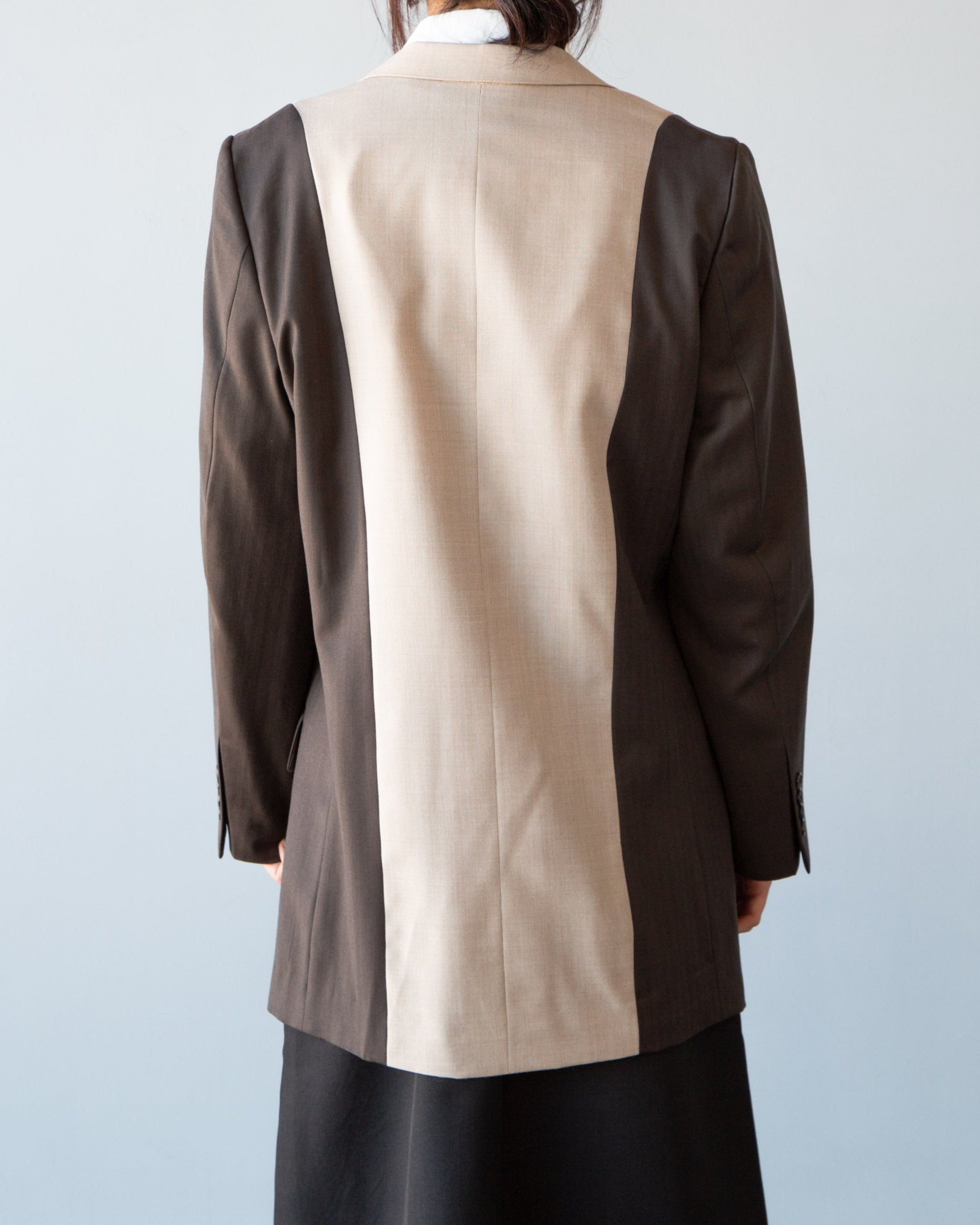 Two Tone Blazer in Brown