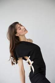 One-Shoulder Top in Black
