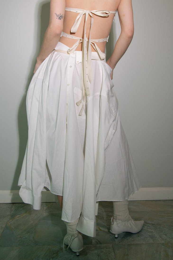 Wrap Shirt Skirt in White – Y-Y New York