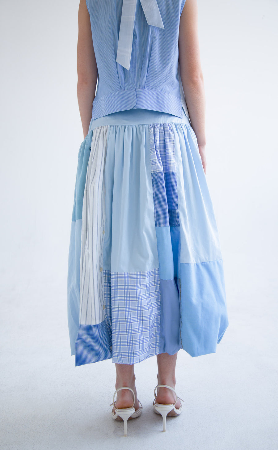 Patchwork Skirt in Blue