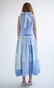 Patchwork Skirt in Blue