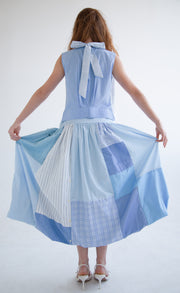 Patchwork Skirt in Blue