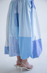 Patchwork Skirt in Blue