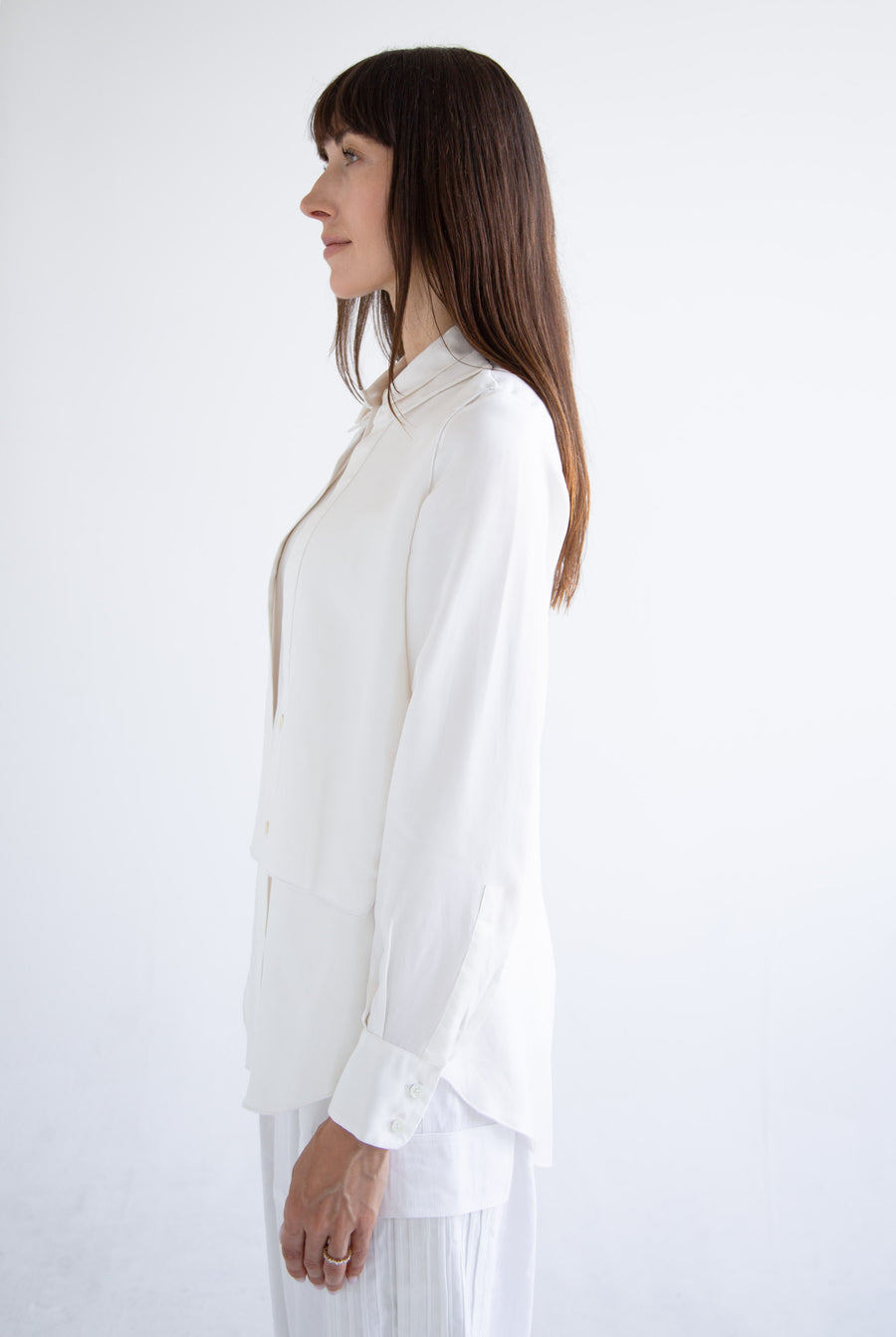 Layered Shirt in White