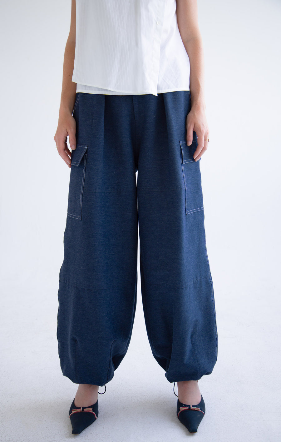 Contrast Stitch Cargo Pant