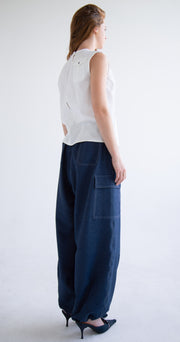 Contrast Stitch Cargo Pant