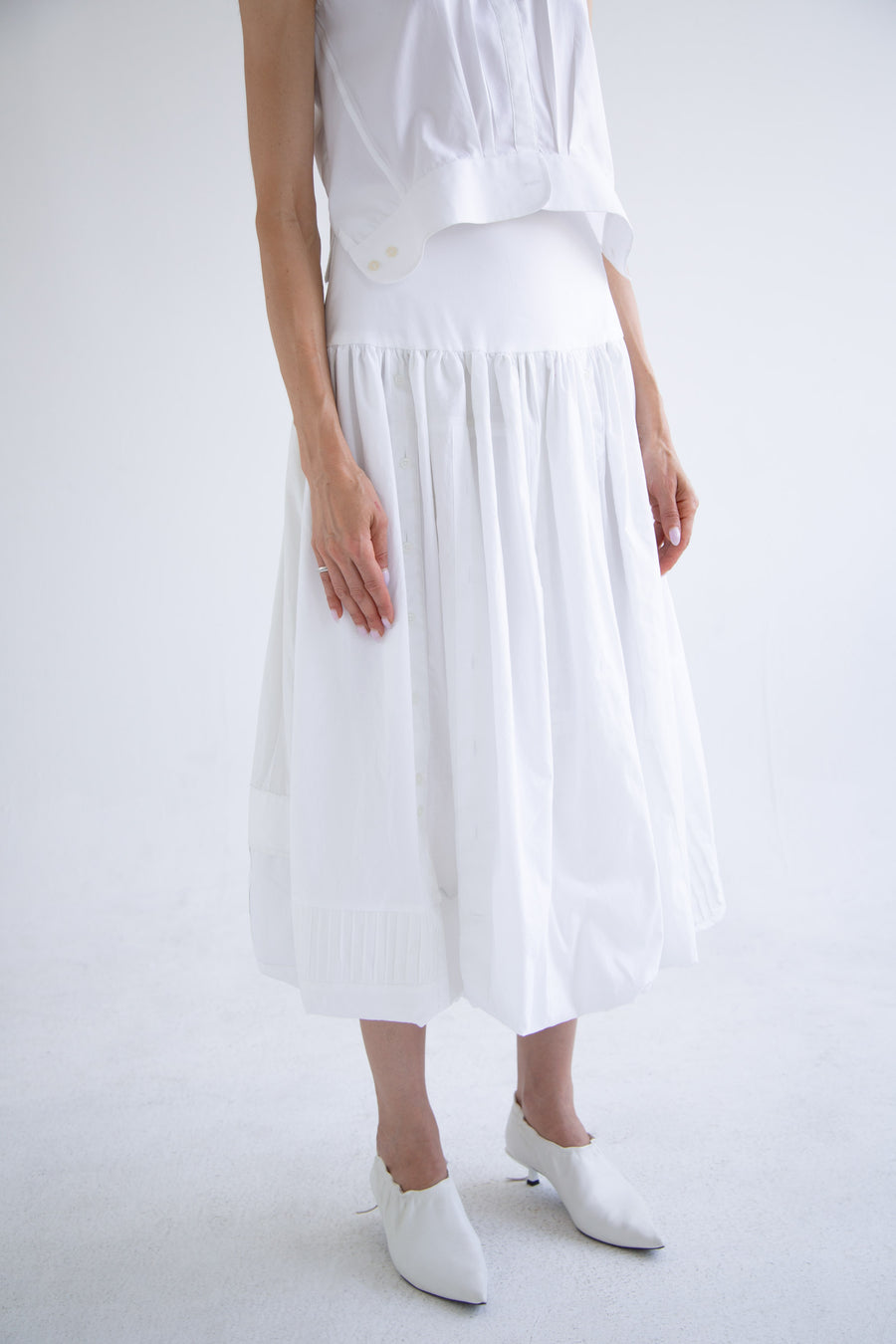 Patchwork Skirt in White